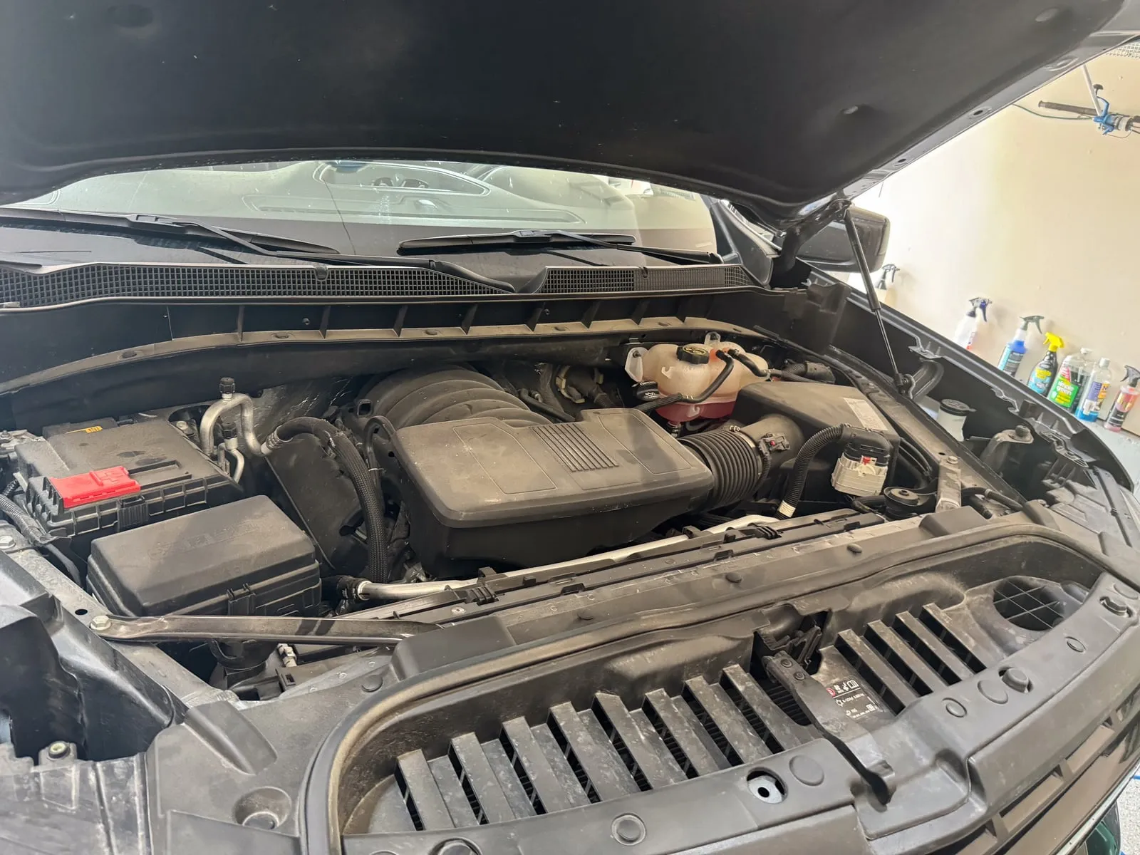 Before, Engine bay, road film to dressed and clean